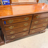 Solid Wood Dresser with Attached Mirror