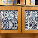 11-Piece Kitchen Cabinet Set – Natural Maple / Light Wood with Glass-Door Wall Cabinet and Base Cabinets