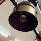 5-Light Matte Black & Brass Linear Pendant Chandelier
