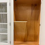 22pc White Raised-Panel Kitchen Cabinet Set w/ Glass Doors
