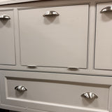 22pc White Raised-Panel Kitchen Cabinet Set w/ Glass Doors