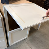 12pc White Shaker Kitchen Cabinet Set w/ Glass Doors & Countertop