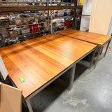 Modern Industrial Work Table (Wood Top, Steel Base)