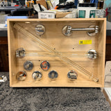 Chrome Acrylic Bathroom Hardware Set with Towel Bar, Robe Hook, and More