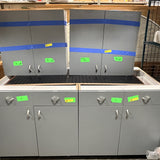 4pc Gray Metal Office Storage Cabinet Set Base & Wall Units