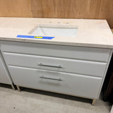 Modern 2-Drawer Bathroom Vanity w/ Stone Top & Undermount Sink