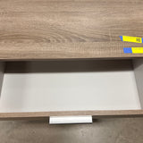 Modern 8-Drawer Double Dresser (Gray-Brown Wood Grain Laminate)