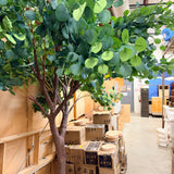 Large Artificial Eucalyptus Tree (Brown Trunk, Green Mixed Foliage)