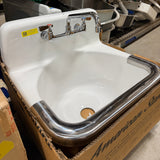 American Standard Cast Iron Wall Mount Service Sink w/ Faucet