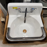 American Standard Cast Iron Wall Mount Service Sink w/ Faucet
