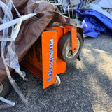 Husqvarna Gas-Powered Riding Lawn Tractor w/ Tow-Behind Spike/Plug Aerator Attachment (Orange)