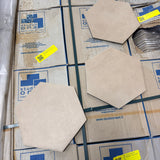 Studio One Gray Porcelain Plank Tiles & Tan Porcelain Hexagon Tiles