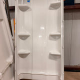 2-Piece Surround Wall Shower Panel Set (White Acrylic)