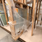 Pella Mahogany Wood Window (SDL Dorian Grey) (37" 7/8 x 65" 5/8)