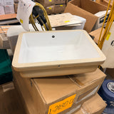 Icera Muse Vitreous China Rectangular Undermount Bathroom Sink (White)