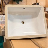 Icera Muse Vitreous China Rectangular Undermount Bathroom Sink (White)