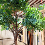 Large Artificial Eucalyptus Tree (Brown Trunk, Green Mixed Foliage)